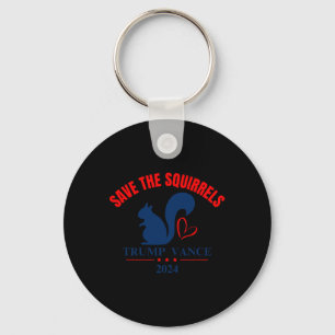 Trump Vance 2025 Save The Squirrels Keychain