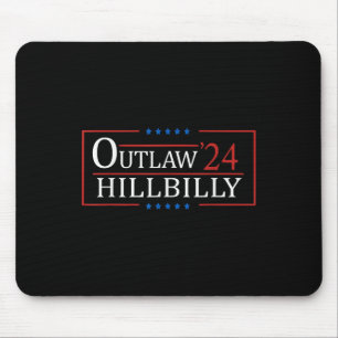 Trump Vance 24 Outlaw Hillbilly Us Flag Vintage Mouse Pad