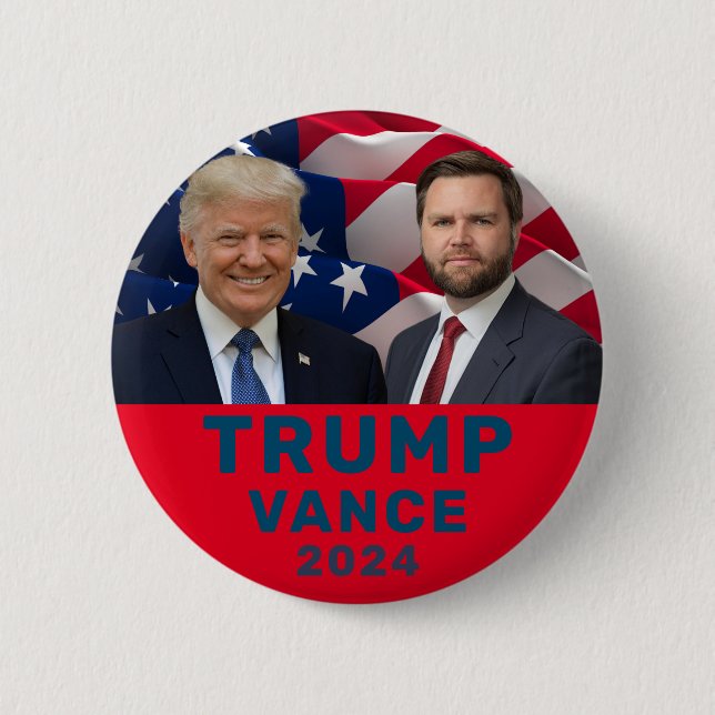 Trump Vance  2 Inch Round Button (Front)