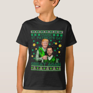 Trump Vance Brothers Funny St Patrick's Day Ugly S T-Shirt