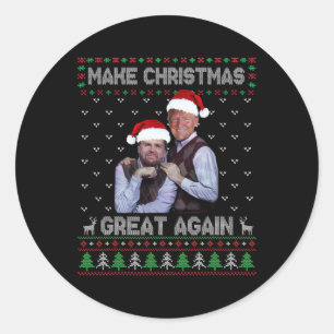 Trump Vance Brothers Make Christmas Great Again Sa Classic Round Sticker