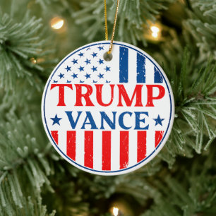 Trump Vance Ceramic Ornament