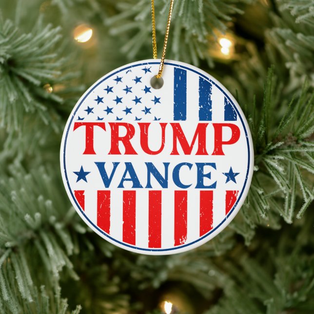Trump Vance Ceramic Ornament (Tree)