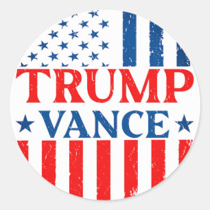 Trump Vance Classic Round Sticker