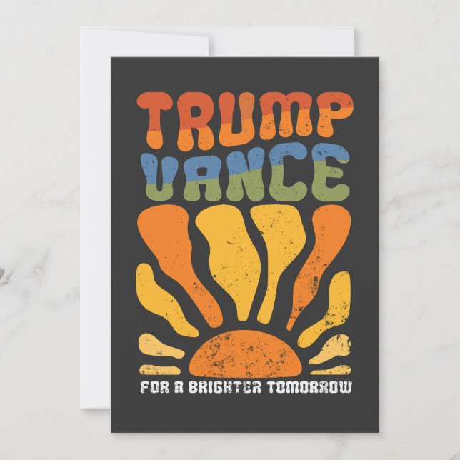 Trump Vance For a Brighter Tomorrow Retro Boho  Holiday Card (Front)