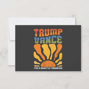 Trump Vance For a Brighter Tomorrow Retro Boho  Invitation