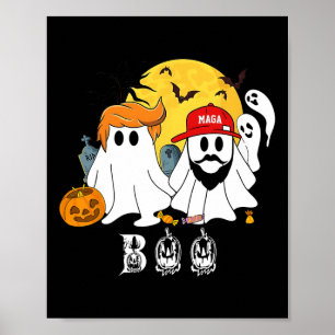 Trump Vance Halloween Ghost Boo Trump 2025 Poster