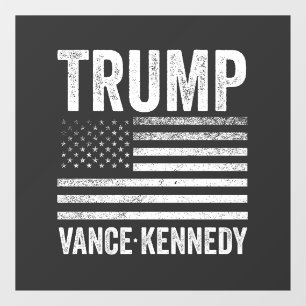Trump Vance Kennedy Election 2024 American Flag Window Cling