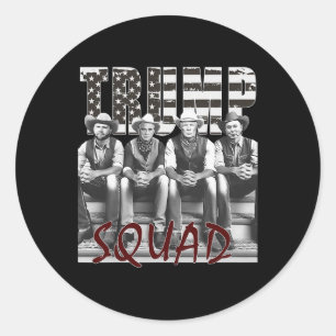 Trump Vance Kennedy Elon Squad Classic Round Sticker