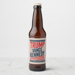 Trump Vance Kennedy Take America Back 2024 Beer Bottle Label