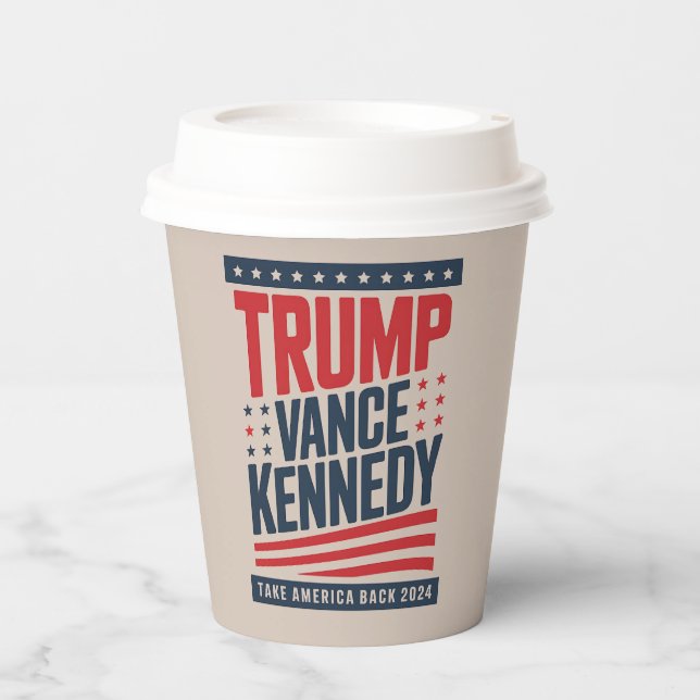 Trump Vance Kennedy Take America Back 2024  Paper Cups (Front)