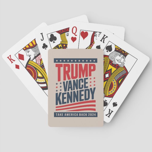 Trump Vance Kennedy Take America Back 2024  Playing Cards (Back)