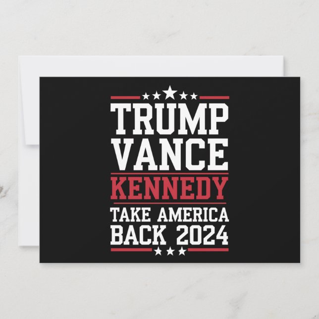 Trump Vance Kennedy Take America Back Again Invitation (Front)