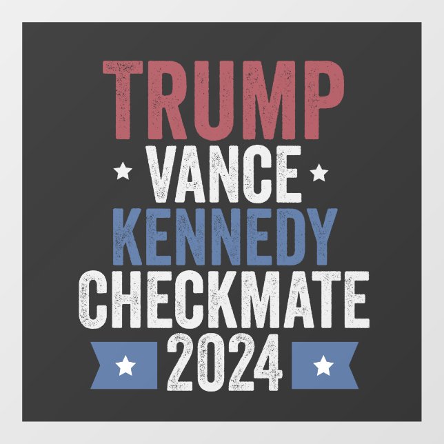 Trump Vance Kennedy take America back again Window Cling (Sheet)