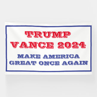 Trump Vance Make America Great Once Again Banner