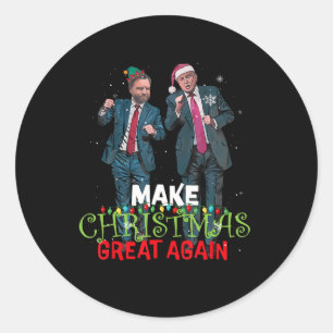 Trump Vance Make Christmas Great Again Daddy's Hom Classic Round Sticker