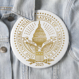 Trump Vance President Inaugural Logo Inauguration 6 Inch Round Button