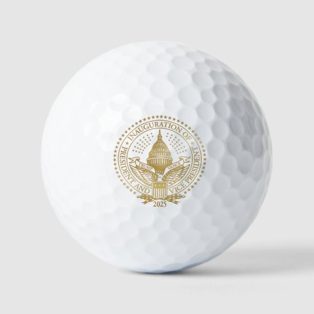 Trump Vance President Inaugural Logo Inauguration Golf Balls (Front)