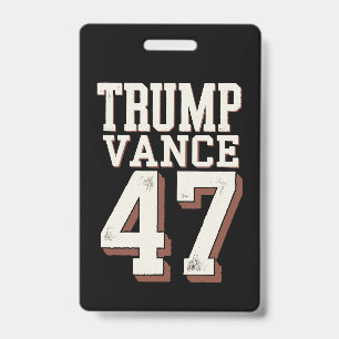Trump Vance President Vintage Trump Wins Badge