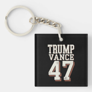 Trump Vance President Vintage Trump Wins Keychain