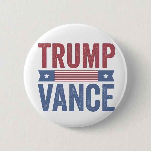 Trump Vance Republican American Election Vote Gift 2 Inch Round Button (Front)