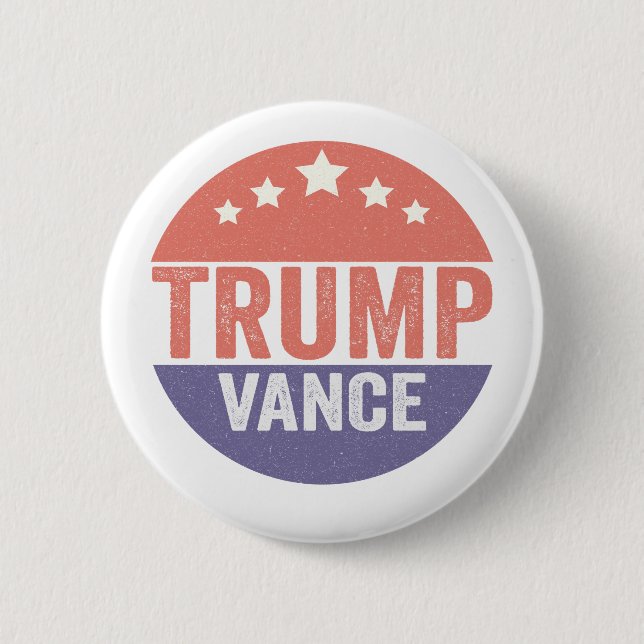 Trump Vance Republican American Election Vote Gift 2 Inch Round Button (Front)