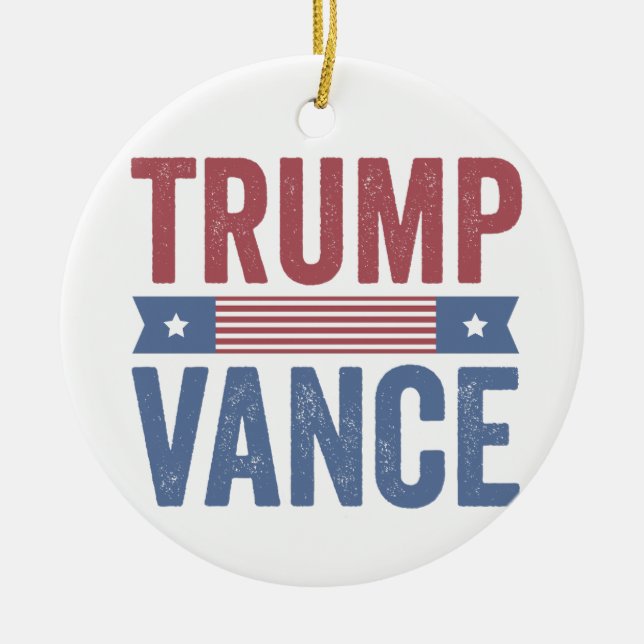 Trump Vance Republican American Election Vote Gift Ceramic Ornament (Front)