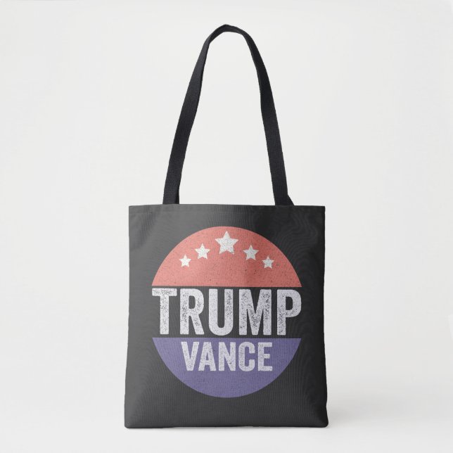 Trump Vance Republican American Election Vote Gift Tote Bag (Front)