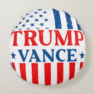 Trump Vance Round Pillow