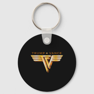 Trump Vance Tv Rocker Gold Logo Vintage Trump Vanc Keychain