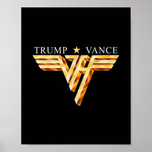 Trump Vance Tv Rocker Gold Vintage Trump Vance  Poster