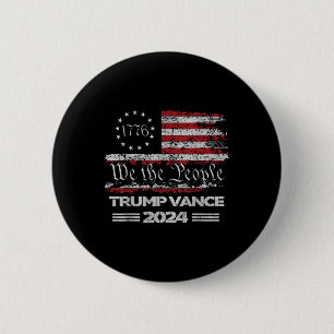 Trump Vance We The People 47th President Trump Won 2 Inch Round Button