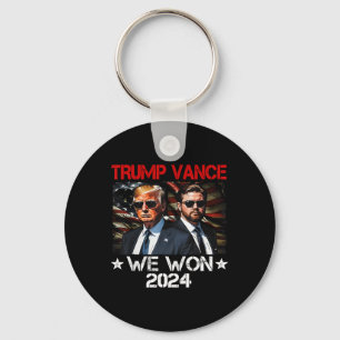 Trump Vance We Won Win Inauguration Day 2025 47th  Keychain