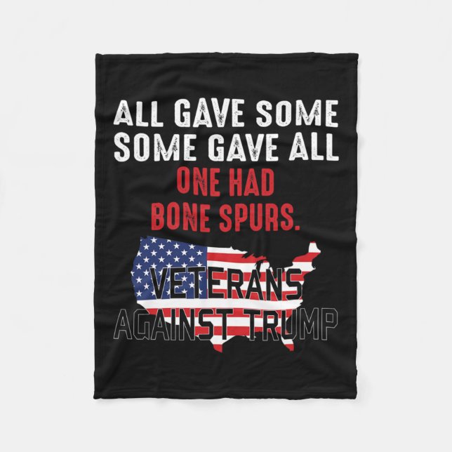 Trump Veterans Against Trump  Fleece Blanket (Front)