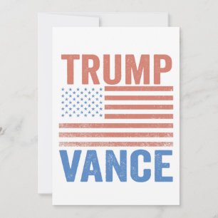 Trump Vice President Vance American Election Flag  Invitation