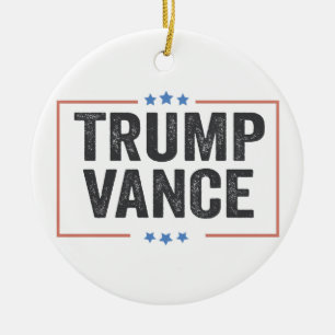Trump Vice President Vance President Election USA Ceramic Ornament