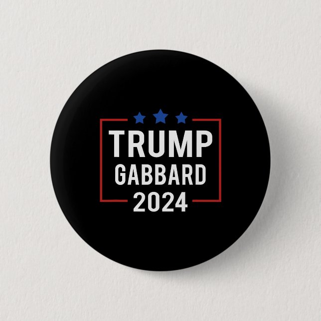 Trump Vp Gabbard 2024 Election  2 Inch Round Button (Front)
