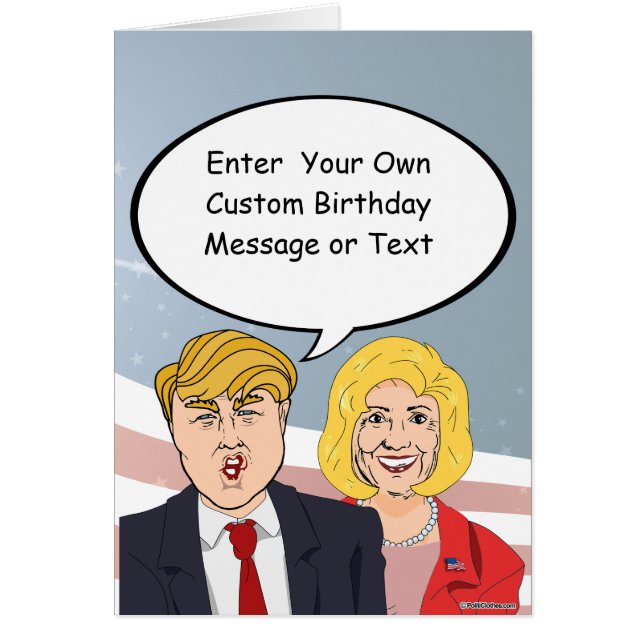 Trump vs Trump Birthday Card - Customize Your Mess (Front)