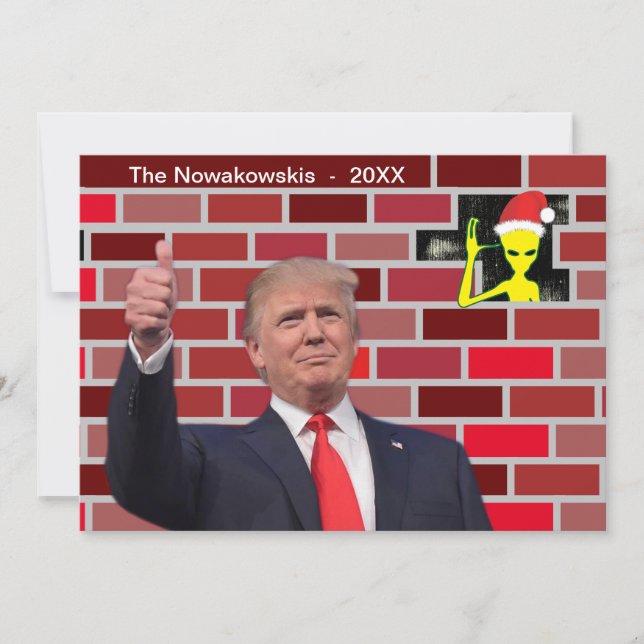 Trump Wall Christmas Invitation (Front)