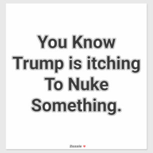 Trump Wants To Nuke Something Hankamer Artjunkhaus