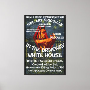 Trump War Iran Bombing Tour WagDog 2026 Canvas Print