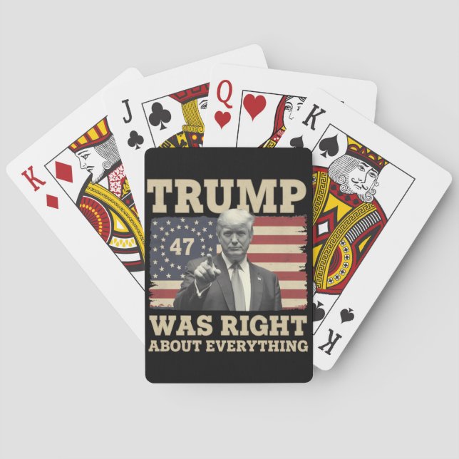 Trump Was Right About Everything USA America Playing Cards (Back)
