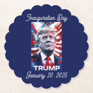 Trump Watch Party Customizable Patriotic Design Paper Coaster