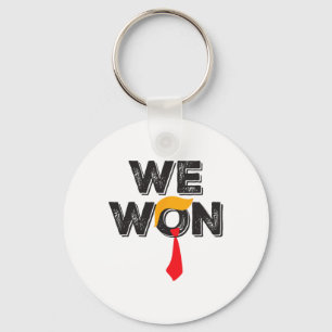Trump We Won Trump 47th President Winning Election Keychain