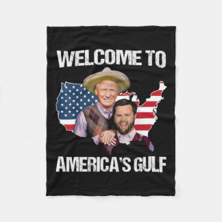 Trump Welcome To America’s Gulf Trump Vance Brothe Fleece Blanket