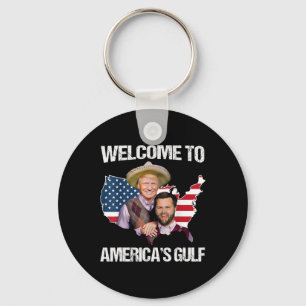 Trump Welcome To America’s Gulf Trump Vance Brothe Keychain