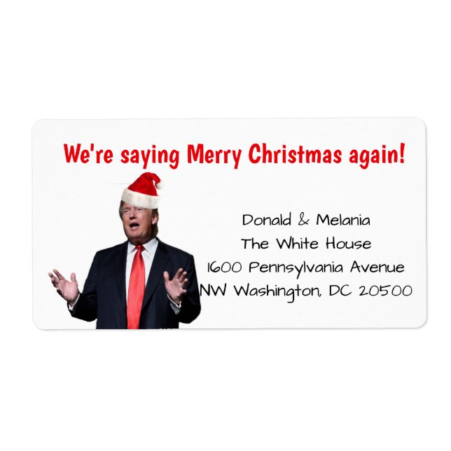 Trump: we're saying merry Christmas again (Front)