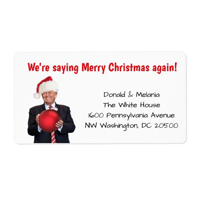 Trump: we're saying merry Christmas again (Front)