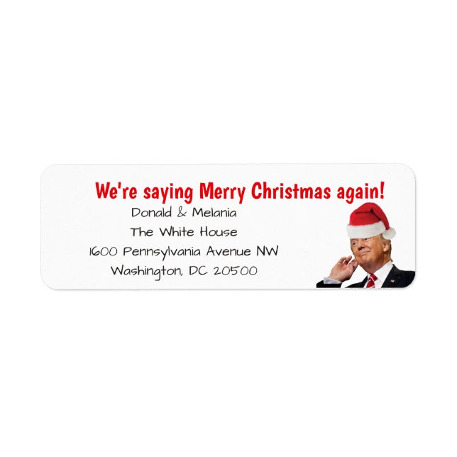 Trump: We're saying Merry Christmas again (Front)