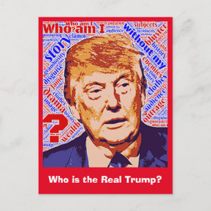 Trump Who Am I Really Postcard